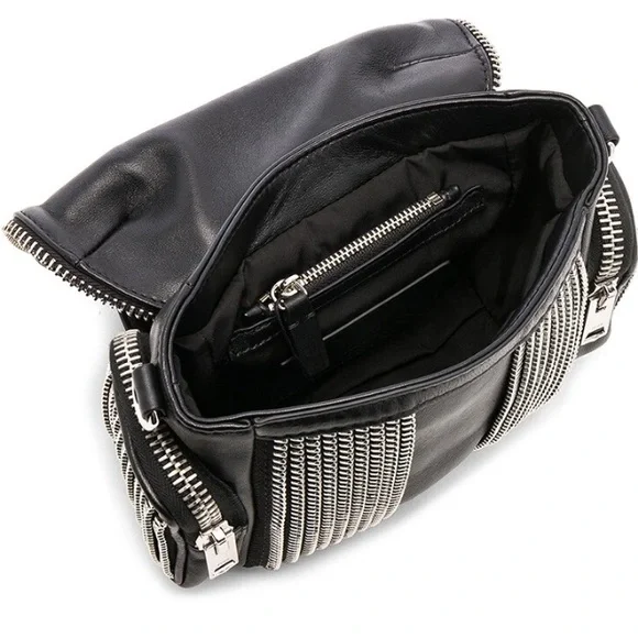 Black Leather Crossbody Bag - Picture 3 of 15
